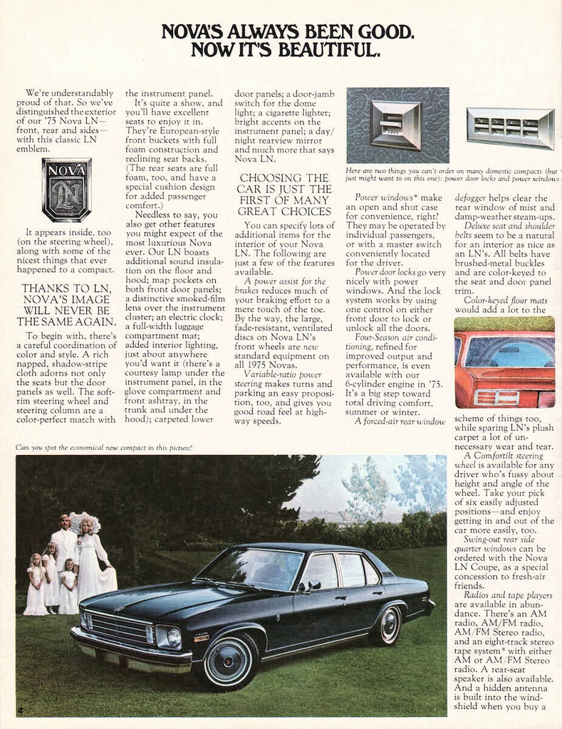 1975 Chevrolet Nova Canadian Brochure Page 3